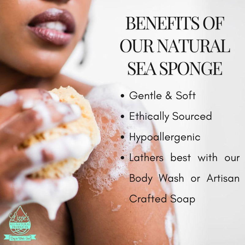Lizzie's All-natural Products Natural Dead Sea Sponge Health & Beauty Light Gray