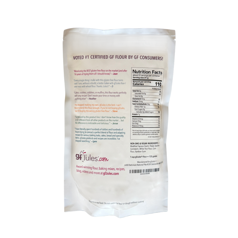 gfJules gfJules All Purpose Gluten Free Flour Food Items Light Gray 1.5-lb Bag / Pack of 1,4.5-lb Bag / Pack of 1,25-lb Bag / Pack of 1,4.5-lb / Pack of 4,4.5-lb / Pack 6,1.5-lb / Case of 12,3/4 Cup / Sample