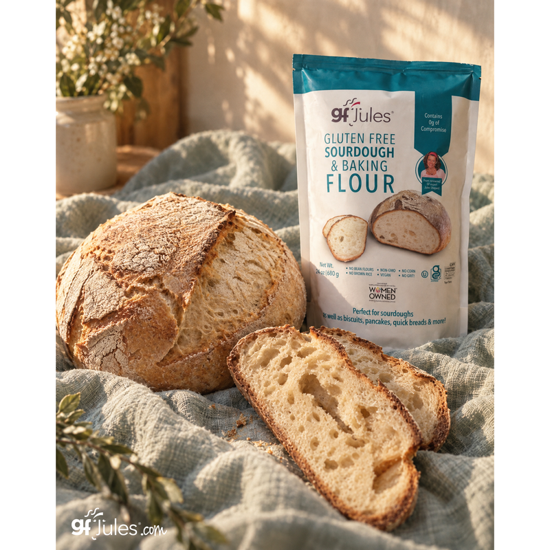 gfJules Gluten-Free Sourdough & Baking Flour | gfJules Rosy Brown Pack of 1,Pack of 4,Case of 12