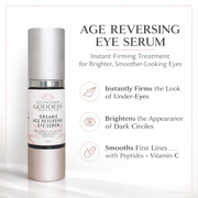 Glimmer Goddess® Organic Skin Care Organic Age Reversing Eye Serum – Instant Firming Treatment For Eyes White Smoke
