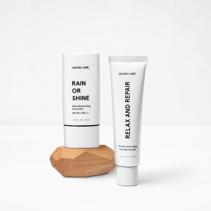 JAXON LANE Jaxon Lane AM/PM Skincare Set - Sunscreen & Moisturizer White Smoke