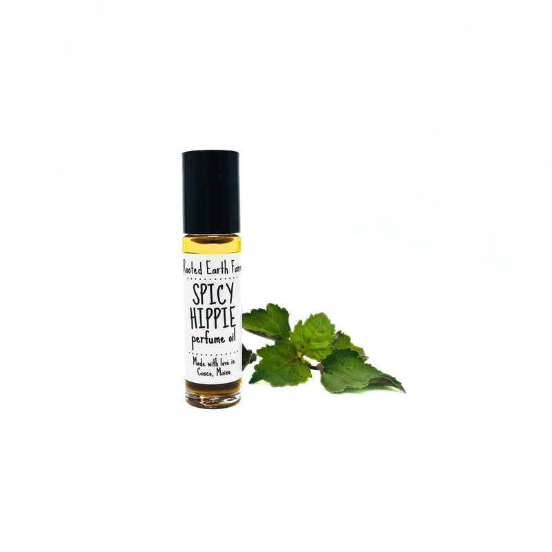 Rooted Earth Farm + Apothecary Spicy Hippie Perfume Oil Organic Perfumes White Smoke