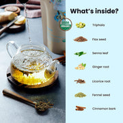 Gardenika Shop Constipation Relief Tea, Gentle Laxative | Senna & Fennel | Organic Loose Leaf Tea Light Cyan