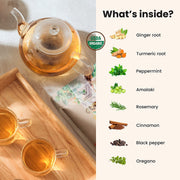 Gardenika Shop Anti-Inflammatory Tea, Turmeric Ginger Herbal Blend | Organic & Kosher Loose Leaf Tea Seashell 4 oz,1 lb