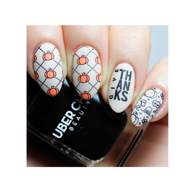 UberChic Beauty Give Thanks-02 Stamping Plate Black