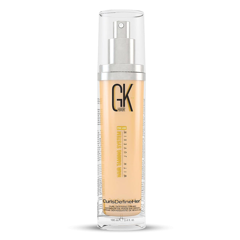 VIP Extensions GK Hair Global Keratin Curls Define Her, 3.4 fl oz (100 ml) Styling Cream White Smoke