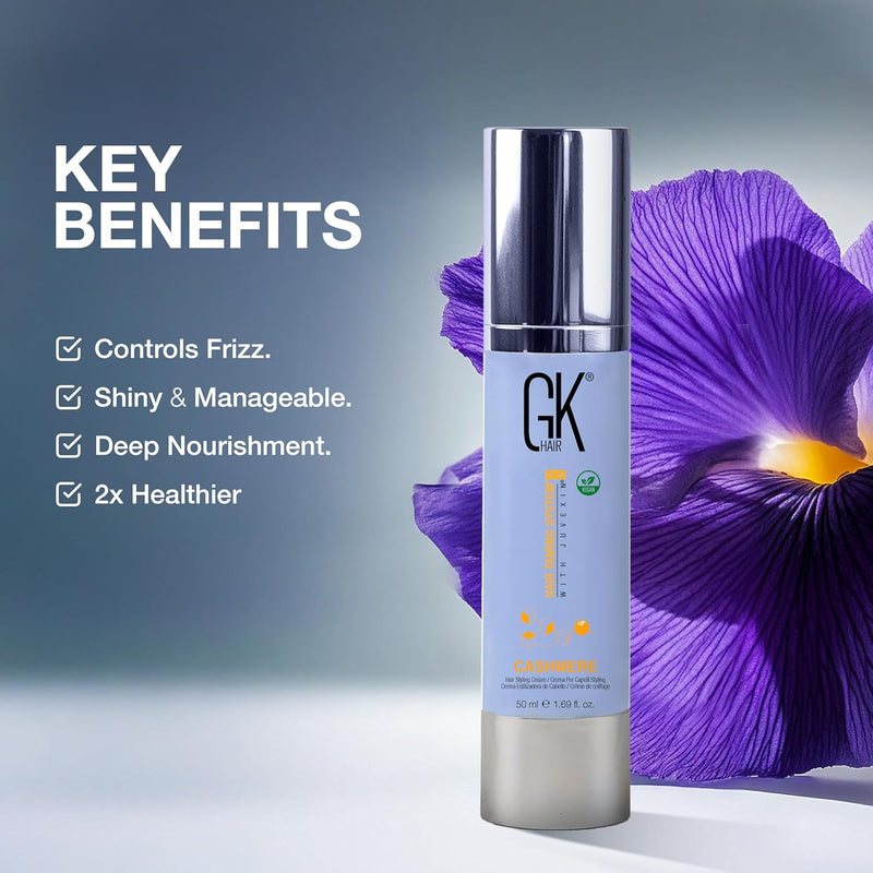 VIP Extensions GK Hair Global Keratin Leave-In Cashmere, 1.69 fl oz (50 ml) Leave-In Conditioner Dim Gray