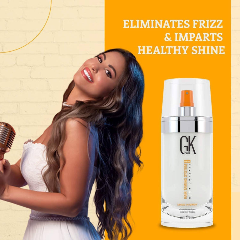 VIP Extensions GK Hair Global Keratin Leave-In Conditioner Hair Spray, 4 fl oz Leave-In Conditioner Bisque