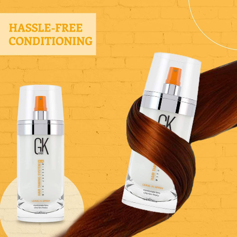 VIP Extensions GK Hair Global Keratin Leave-In Conditioner Hair Spray, 4 fl oz Leave-In Conditioner Sandy Brown