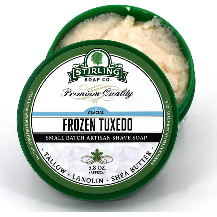 Stirling Soap Co Stirling Soap Co. Frozen Tuxedo Glacial Shaving Collection Shaving Set Dark Slate Gray Shaving Soap 5.8oz
