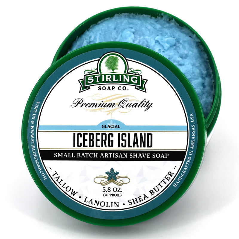 Stirling Soap Co. Stirling Soap Co. Iceberg Island Shave Soap Jar 5.8 Oz Shave Soap White Smoke