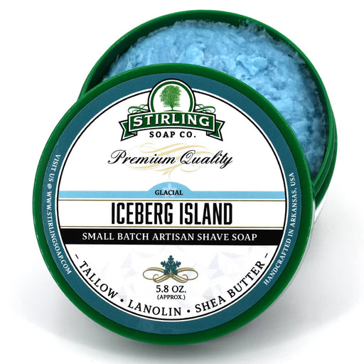 Stirling Soap Co. Stirling Soap Co. Iceberg Island Shave Soap Jar 5.8 Oz Shave Soap White Smoke