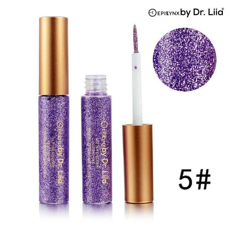 EpiLynx Shimmer & Shine Glitter Eyeliner – Vegan, Allergen-Free, Long-Wearing Eyeliner Thistle 5 purple