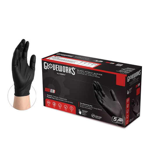 VIP Extensions Ammex GlovePlus Black Nitrile Industrial Latex-Free Disposable Gloves Salon Supplies White Smoke SMALL,MEDIUM,Large