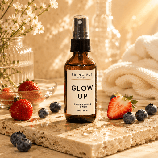 P R I N C I P L E Glow Up Brightening Toner Face Tan