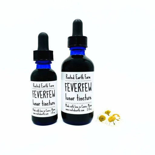 Rooted Earth Farm + Apothecary Feverfew Tincture Tinctures + Capsules White Smoke 1 oz,2 oz