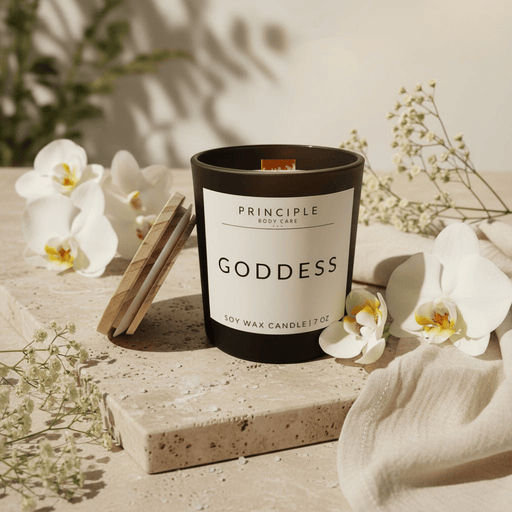 P R I N C I P L E Goddess Soy Wax Candle Candles Gray