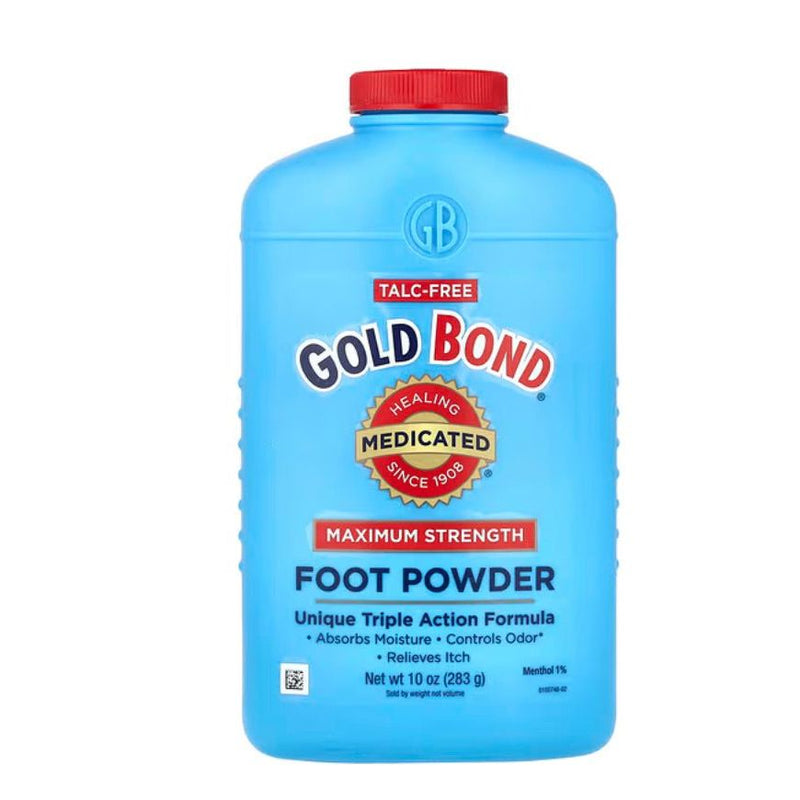 VIP Extensions Gold Bond Medicated Talc-Free Foot Powder, 10 oz Skin Care Light Sky Blue