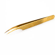Mega Lash Academy Gold Micro Fiber - MF2 - Xtra Long Isolating Tweezers Tweezers Sandy Brown