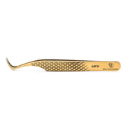 Mega Lash Academy Gold Micro Fiber - MF6 - Hook Volume Tweezers Tweezers Tan