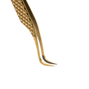 Mega Lash Academy Gold Micro Fiber - MF6 - Hook Volume Tweezers Tweezers Dark Khaki