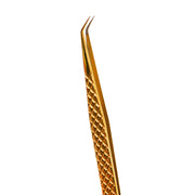 Mega Lash Academy Gold Micro Fiber - MF7 - Xtra Long Skinny Tweezers Tweezers White Smoke