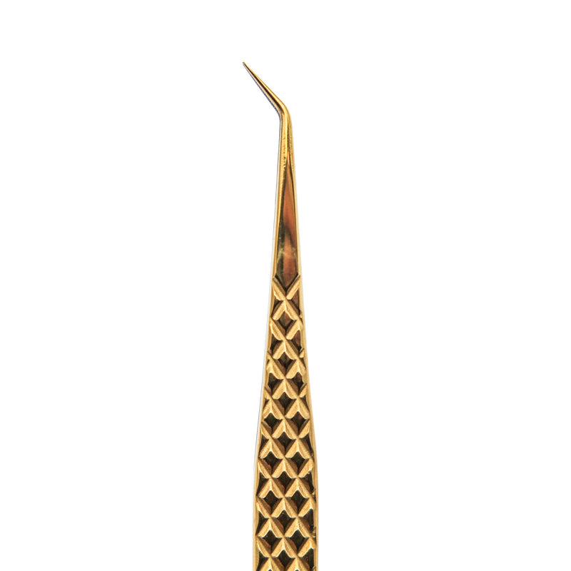 Mega Lash Academy Gold Micro Fiber - MF7 - Xtra Long Skinny Tweezers Tweezers Sienna