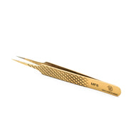 Mega Lash Academy Gold Micro Fiber - MF8 - Straight Isolating Tweezers Tweezers Dark Khaki