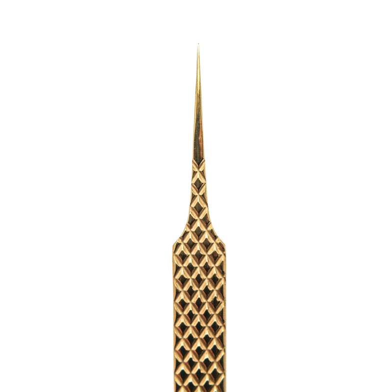 Mega Lash Academy Gold Micro Fiber - MF8 - Straight Isolating Tweezers Tweezers Dark Khaki