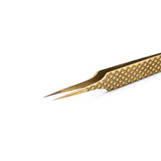 Mega Lash Academy Gold Micro Fiber - MF8 - Straight Isolating Tweezers Tweezers Sienna