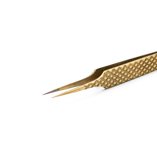 Mega Lash Academy Gold Micro Fiber - MF8 - Straight Isolating Tweezers Tweezers Sienna