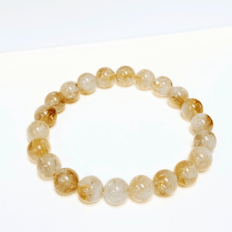 ZAQ Skin & Body Gold Hair Quartz Bracelet - New Opportunities White Smoke 6mm,8mm,10mm