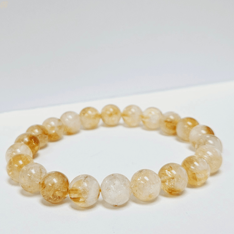 ZAQ Skin & Body Gold Hair Quartz Bracelet - New Opportunities Light Gray 6mm,8mm,10mm