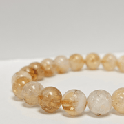 ZAQ Skin & Body Gold Hair Quartz Bracelet - New Opportunities Light Gray 6mm,8mm,10mm