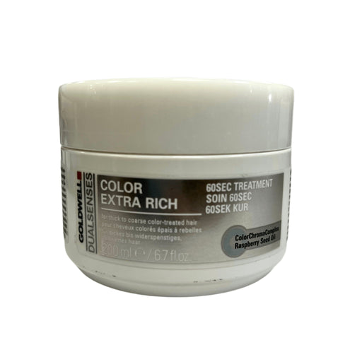 VIP Extensions Goldwell Dualsenses Color Extra Rich 60sec Treatment, 6.7 oz Hair Mask Dark Gray