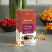 Teeccino Cordyceps Schisandra Cinnamon Berry Mushroom Herbal Tea Herbal Tea Dark Gray 25 tea bags