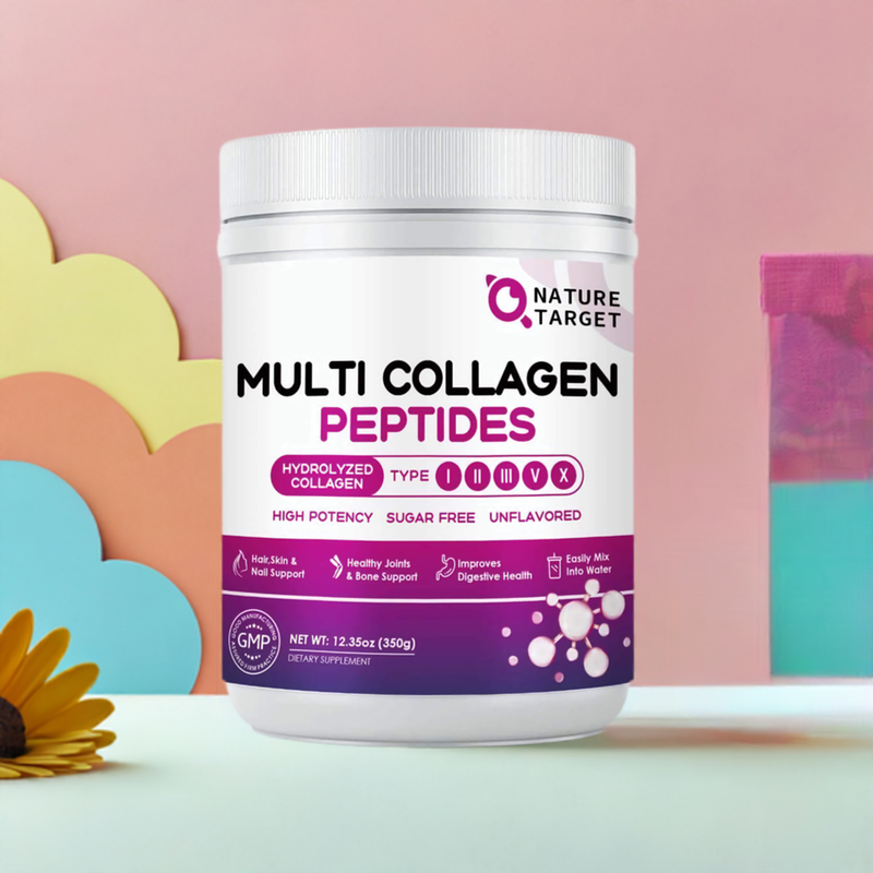 Nature Target Women’s Hydrolyzed Collagen Powder, 12.35 OZ Collagen Tan