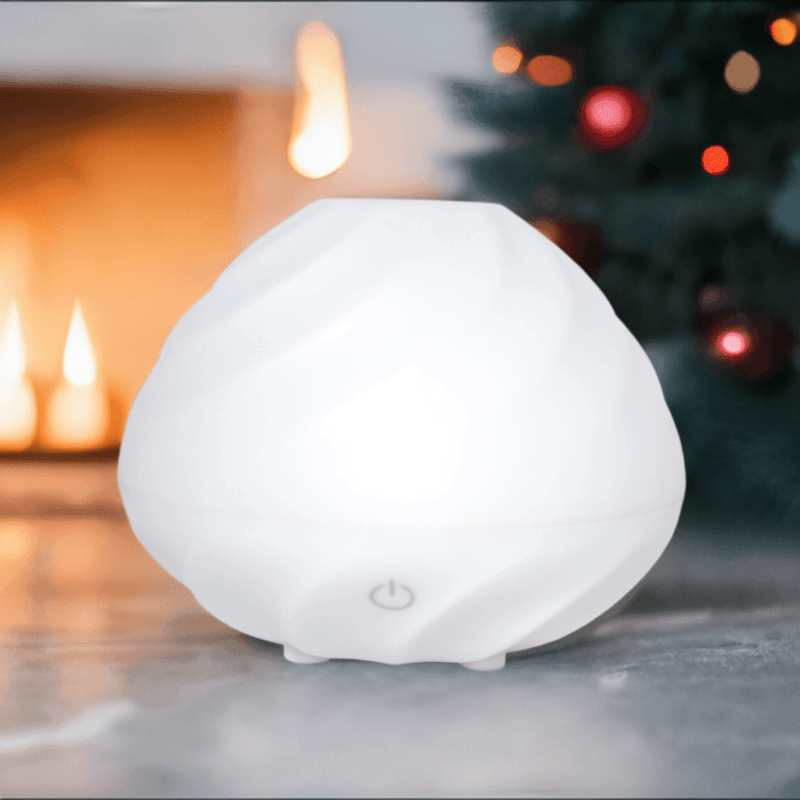ZAQ Skin & Body Swirl Aromatherapy Essential Oil Diffuser with Lavender Pure Essential Oil Diffusers Light Gray