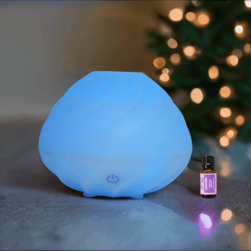 ZAQ Skin & Body Swirl Aromatherapy Essential Oil Diffuser with Lavender Pure Essential Oil Diffusers Dim Gray