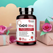 Nature Target CoQ10 + PQQ + L-Carnitine, 200mg, 120 Softgels CoQ10 Gray