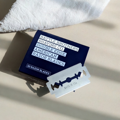 Battle Brothers Shaving Co. Made in U.S.A. Double Edge Safety Razor Blades - Pack of 50 Razor Blades Gray