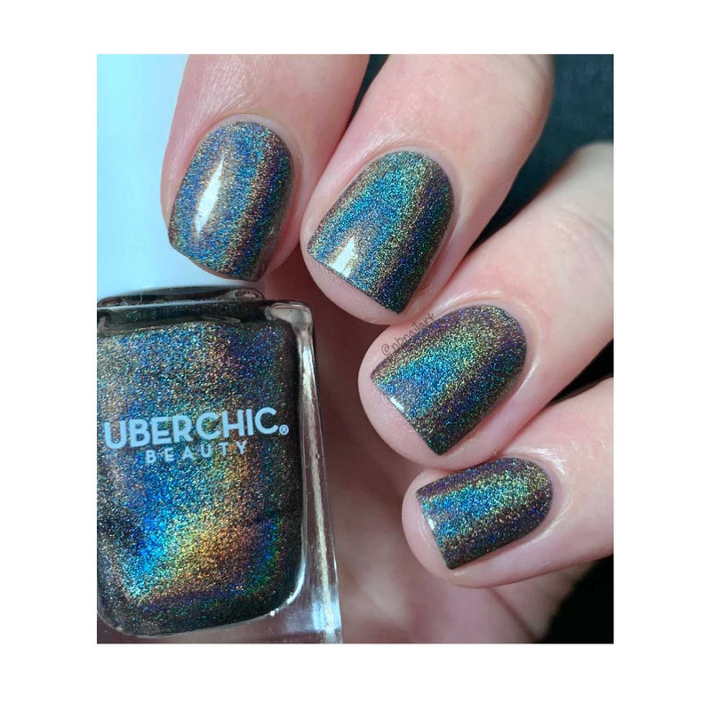 UberChic Beauty No Full Moon Required - Holographic Polish Regular Polish Dark Slate Gray