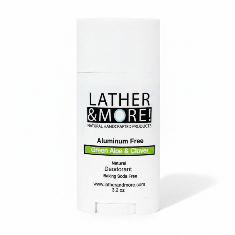 Lather and More! Green Aloe and Clover Natural Deodorant deodorant White Smoke