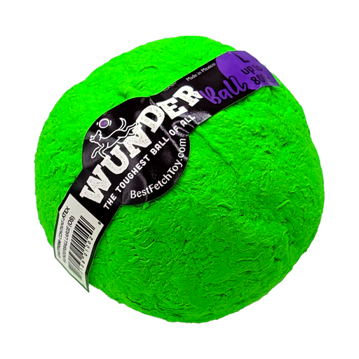 WACKYstore WUNDERball - Best Fetch Toy Black (LARGE) up to 80 lbs. / Green