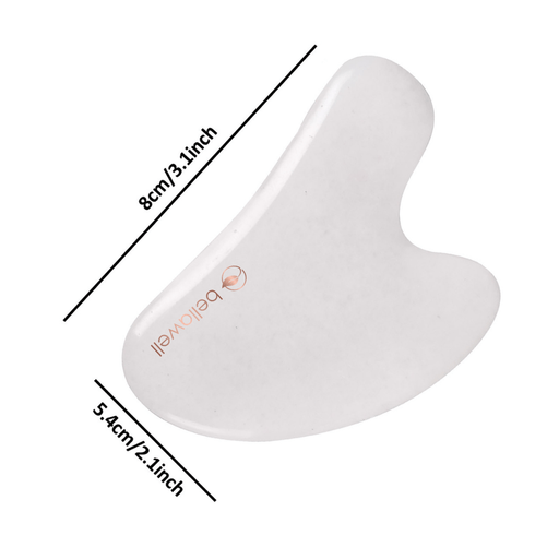 Bellawell Health Gua-sha White Jade Gua-sha White Smoke