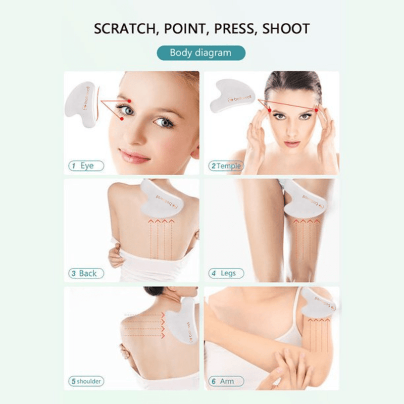 Bellawell Health Gua-sha White Jade Gua-sha White Smoke