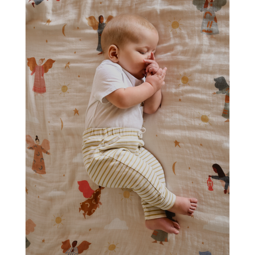 Be A Heart Guardian Angels Deluxe Muslin Baby Blanket Quilt Swaddling & Receiving Blankets Rosy Brown