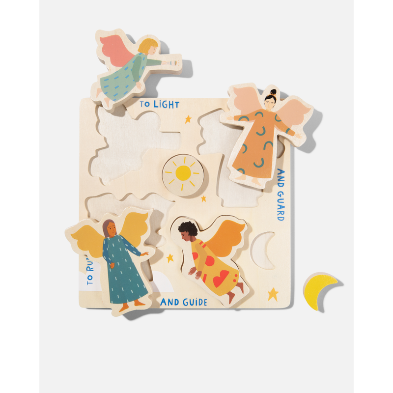 Be A Heart Guardian Angel Wooden Puzzle puzzle White Smoke