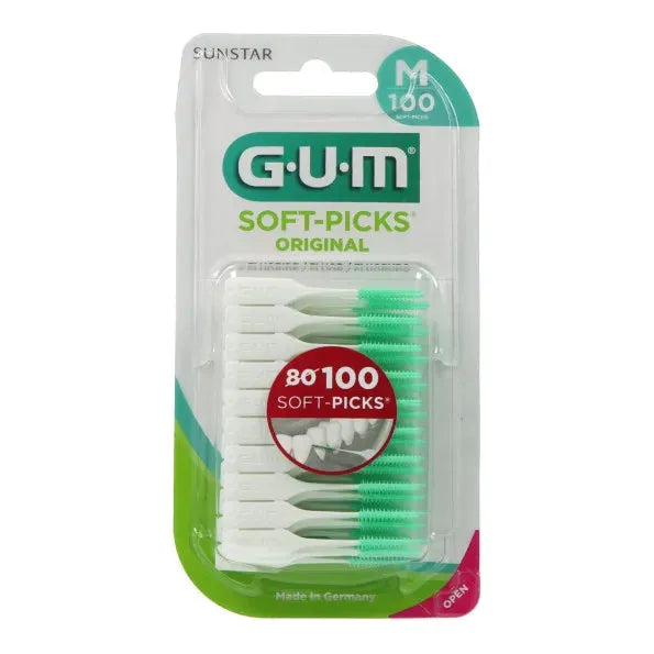 Gum GUM Original Soft-Picks 100 Units Toothpicks Light Gray