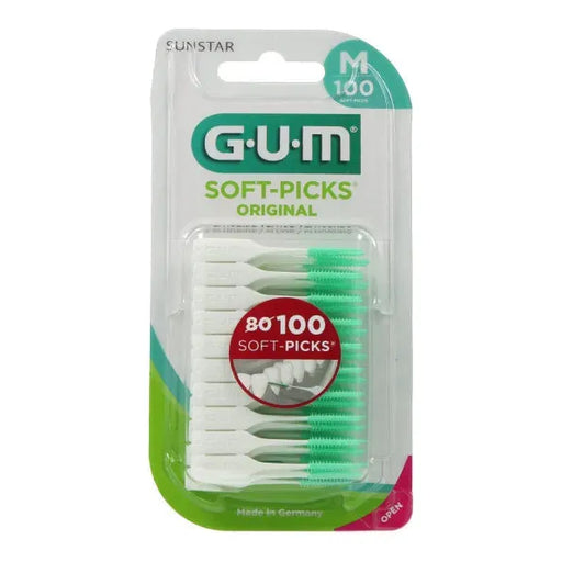 Gum GUM Original Soft-Picks 100 Units Toothpicks Light Gray